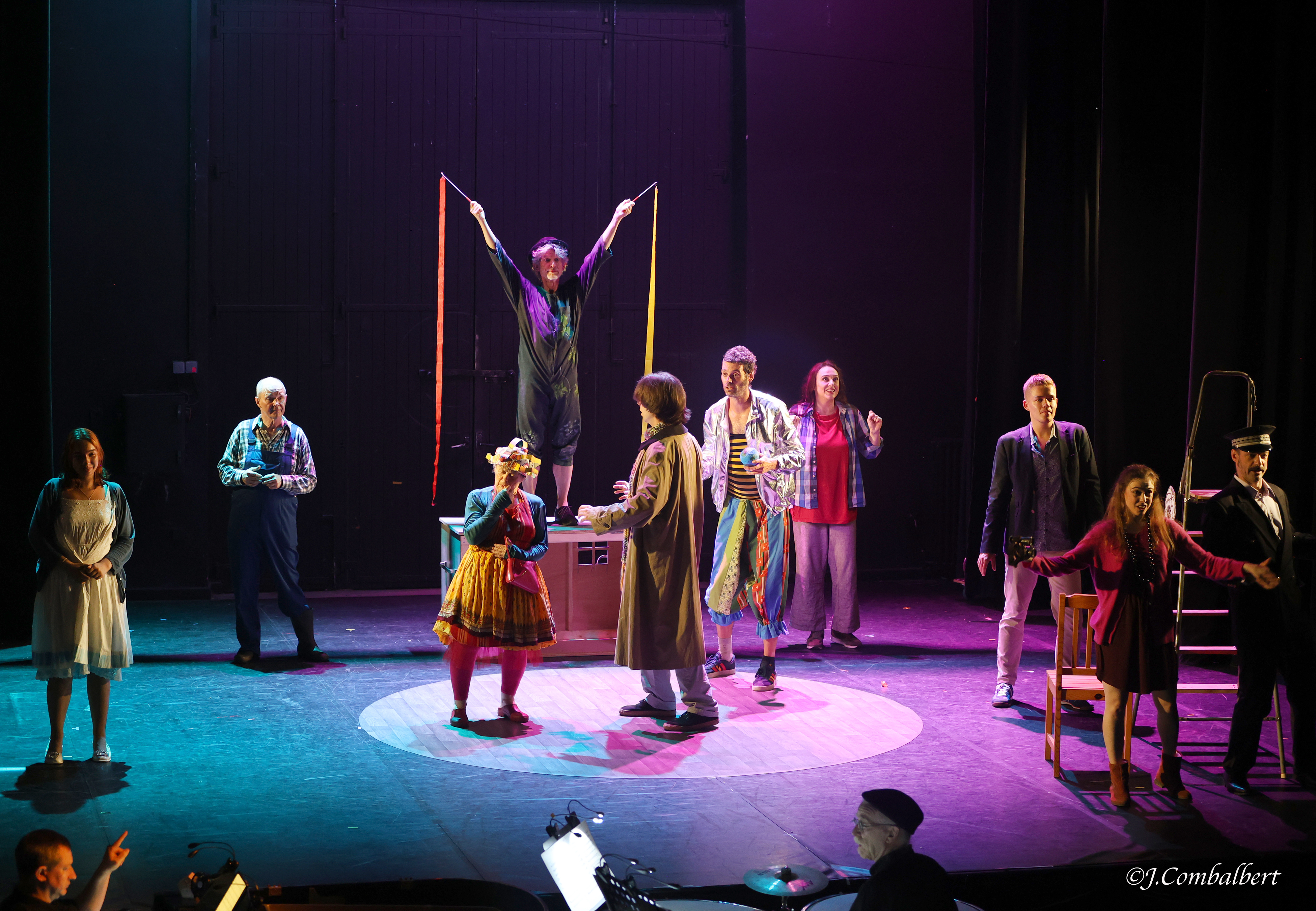 Performers on stage performing The Fantasticks